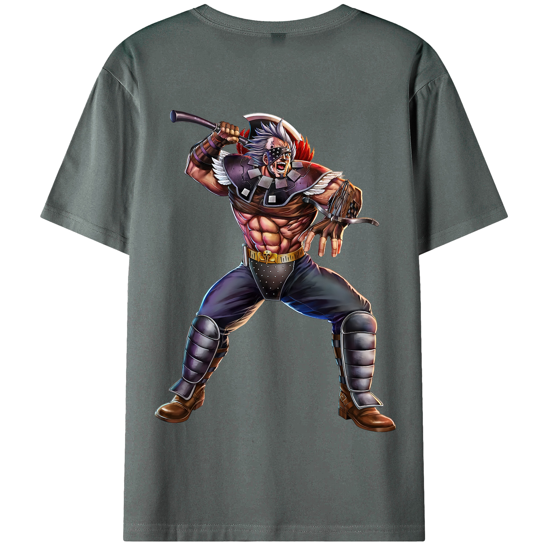（画像用） 北斗の拳 Fist of the North Star 綿100％半袖Tシャツ（背面プリント）